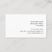 Carte De Visite Élégant Consultant Géométrique Beige Blanc Grey (Dos)