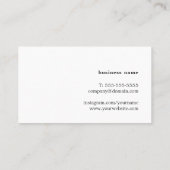 Carte De Visite Élégant consultant géométrique blanc Kraft imprimé (Dos)