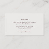 Carte De Visite Élégant Consultant professionnel en bleu clair (Dos)