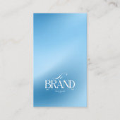 Carte De Visite Elegant Cool Icy Blue Smooth Gradient QR Code Logo (Devant)