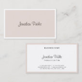 Carte De Visite Élégant Cool moderne Freehand Script élégant (Devant / Derrière)