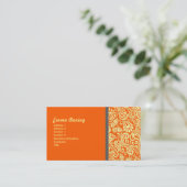 Carte De Visite Élégant Cool Orange (Debout devant)