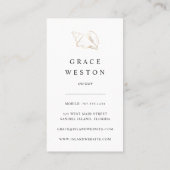 Carte De Visite Elégant Coque Or Vertical (Dos)