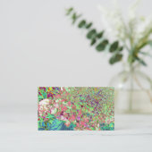 Carte De Visite Élégant Corail et Chartreuse Limelight Hydrangea (Debout devant)
