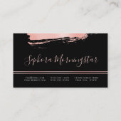 Carte De Visite Élégant corail métallisé Paint Paint Stroke (Dos)