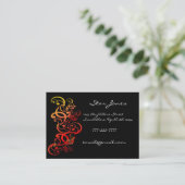 Carte de visite Elegant Coral Rouge (Debout devant)