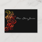 Carte de visite Elegant Coral Rouge (Dos)