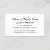 Carte De Visite Elégant Cosmetologue Or Mascara Brush (Dos)