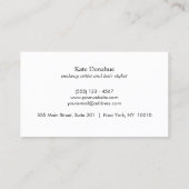 Carte De Visite Élégant Cosmetologue rayé rose clair (Dos)