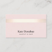 Carte De Visite Élégant Cosmetologue rayé rose clair (Devant)