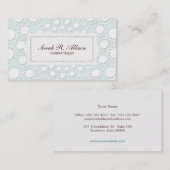 Carte De Visite Elégant Cosmetologue Regarder Embossé Look (Devant / Derrière)