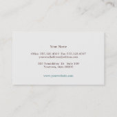 Carte De Visite Elégant Cosmetologue Regarder Embossé Look (Dos)