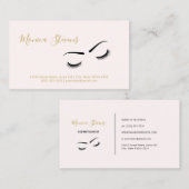 Carte De Visite Elégant cosmétologue sourcils et cils (Devant / Derrière)