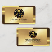Carte De Visite Elégant Couches de bronze or Chauffeur (Devant / Derrière)