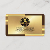Carte De Visite Elégant Couches de bronze or Chauffeur (Dos)