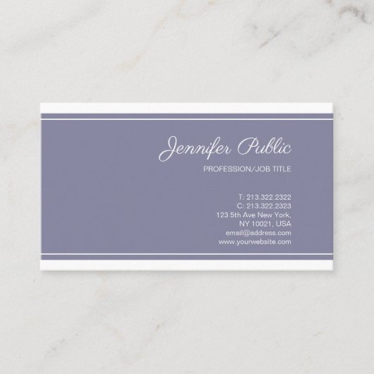 Carte De Visite Élégant Couleur Élégante Professionnelle Moderne C (Devant)