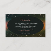 Carte De Visite Élégant couleur foncé Galaxy Étincelle Parties sci (Dos)
