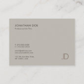 Carte De Visite Élégant couleur Harmonie Monogramme moderne profes (Dos)