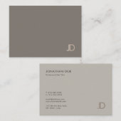 Carte De Visite Élégant couleur Harmonie Monogramme moderne profes (Devant / Derrière)