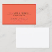 Carte De Visite Elégant Couleurs de Terre Professionnel Modèle mod (Devant / Derrière)