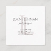 carte de visite élégant créateur de bijoux (Dos)