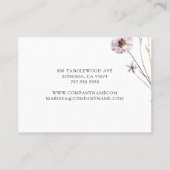 Carte De Visite Elégant créateur de bijoux floraux (Dos)