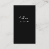 Carte De Visite Elégant créateur de mode noir & rouge (Dos)