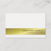 Carte De Visite Elégant Creative Gold Look Premium Linen Luxe (Devant)