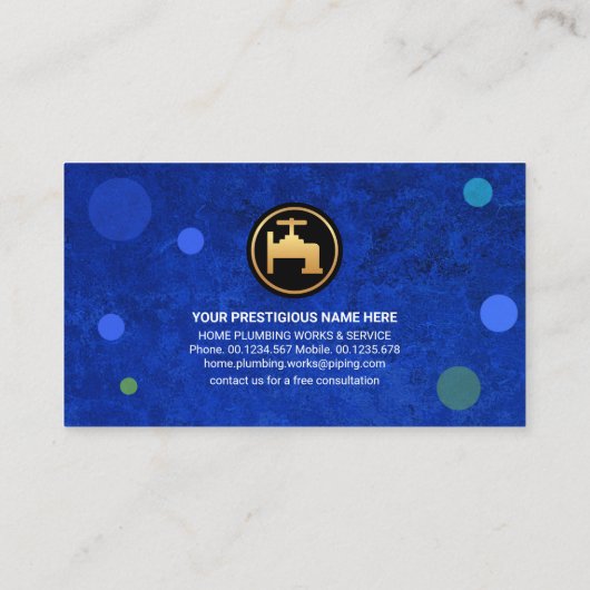 Carte De Visite Élégant Creative Modern Water Bubbles (Dos)