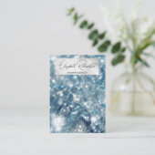 Carte De Visite Élégant cristal bleu cristal Diamond Bijoux (Debout devant)