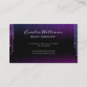 Carte De Visite Élégant cristal de cristal pourpre Rhinestone noir (Dos)