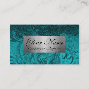 Carte De Visite Élégant cristal Turquoise