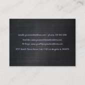 Carte De Visite Elégant croix noire texture look (Dos)