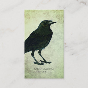 Carte De Visite Elégant crow noir texture Arrière - plan