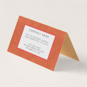 Carte De Visite Élégant cuir moderne or (Dos)