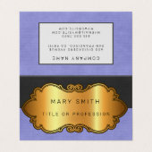 Carte De Visite Élégant cuir moderne or (Extérieur déplié)
