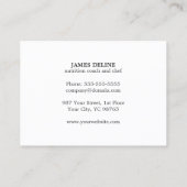 Carte De Visite Elégant Cuisine de légumes blancs (Dos)