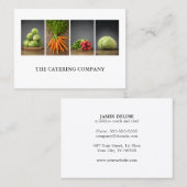 Carte De Visite Elégant Cuisine de légumes blancs (Devant / Derrière)