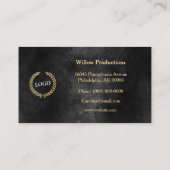 Carte De Visite Elégant Cuivre Or Noir Art Déco (Dos)