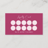 Carte De Visite Elegant Cupcake Bakery Loyalty Reward (Dos)