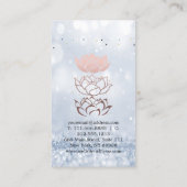 Carte De Visite Élégant Cute Elegant Bokeh Diamonds Lotus (Dos)