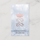 Carte De Visite Élégant Cute Elegant Bokeh Diamonds Lotus (Devant)