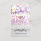 Carte De Visite Élégant Cute Elegant Bokeh Diamonds Lotus (Dos)