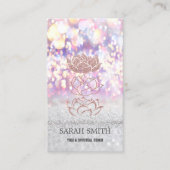 Carte De Visite Élégant Cute Elegant Bokeh Diamonds Lotus (Devant)