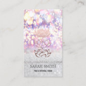 Carte De Visite Élégant Cute Elegant Bokeh Diamonds Lotus (Devant)