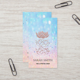 Carte De Visite Élégant Cute Elegant Bokeh Diamonds Lotus