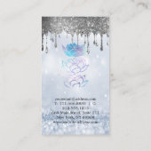 Carte De Visite Élégant Cute Elegant Bokeh holographique Lotus (Dos)