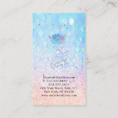 Carte De Visite Élégant Cute Elegant Bokeh holographique Lotus (Dos)