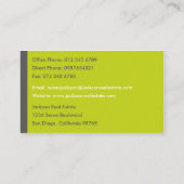 Carte de visite élégant d'agent immobilier (Dos)