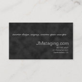 Carte De Visite Élégant daim noir numérique et arlequin de crinièr (Dos)